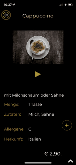 Up-to-date with a digitized menu